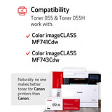 Canon Genuine Toner, Cartridge 055 Yellow (3013C001) 1 Pack Color imageCLASS MF741Cdw, MF743Cdw, MF745Cdw, MF746Cdw,LBP664Cdw Laser Printers