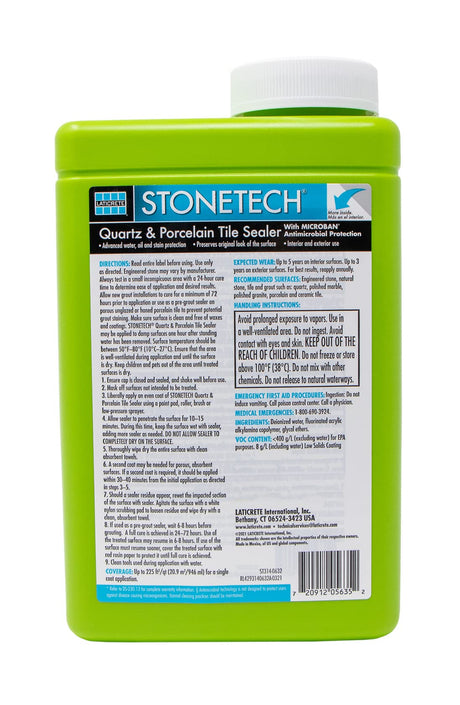 STONETECH® Quartz & Porcelain Tile Sealer - Quart