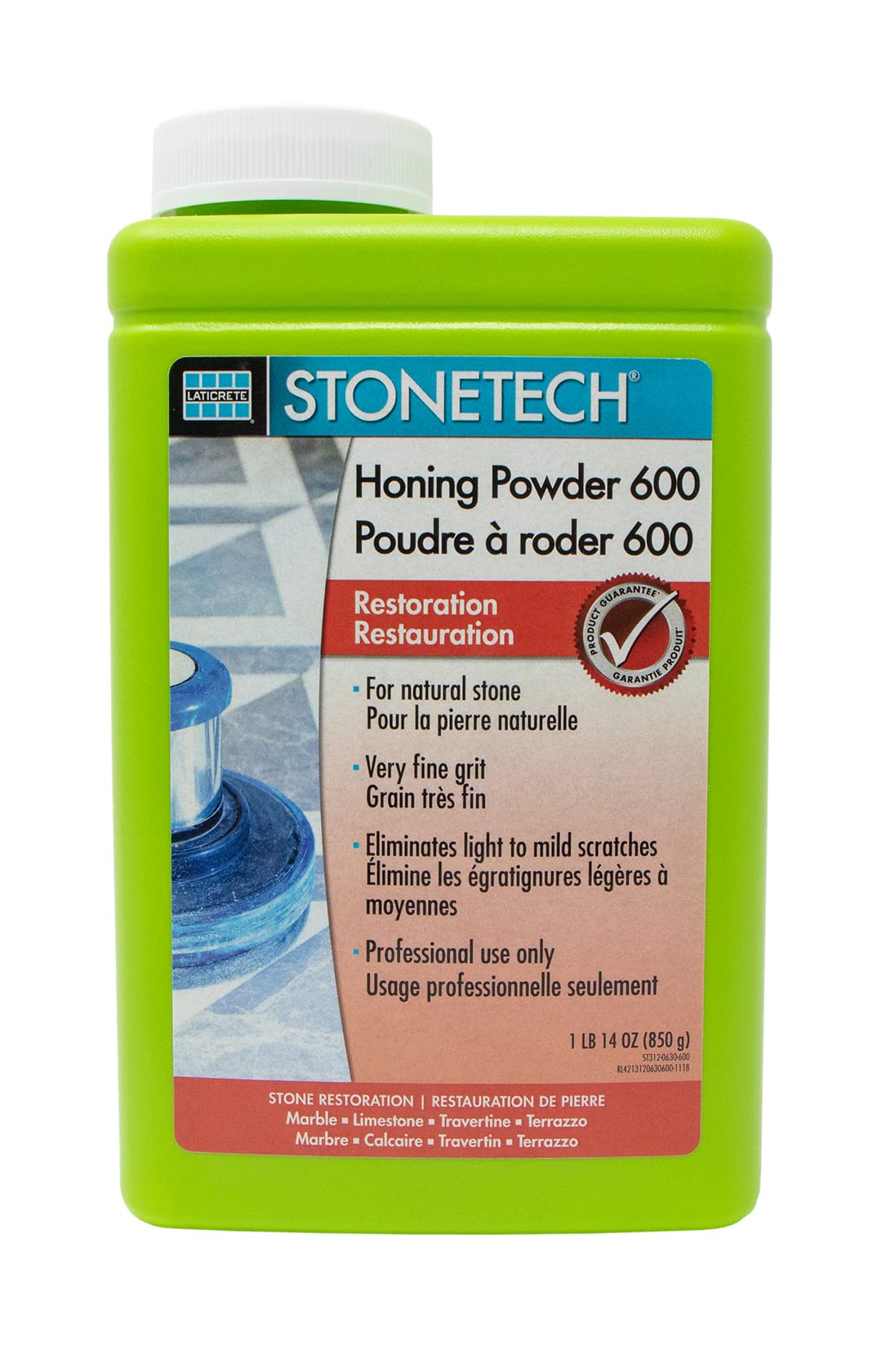 STONETECH Honing Powder 600, 600 Grit/1.9LB (850G) Bottle