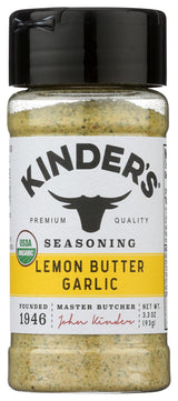 KINDERS Organic Lemon Butter Garlic Seasoning, 3.3 OZ