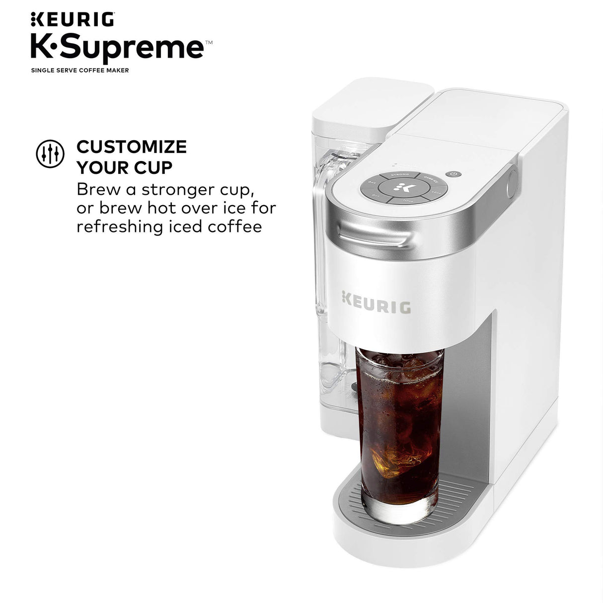 Keurig� K-Supreme Single Serve K-Cup Pod Coffee Maker, MultiStream Technology, White