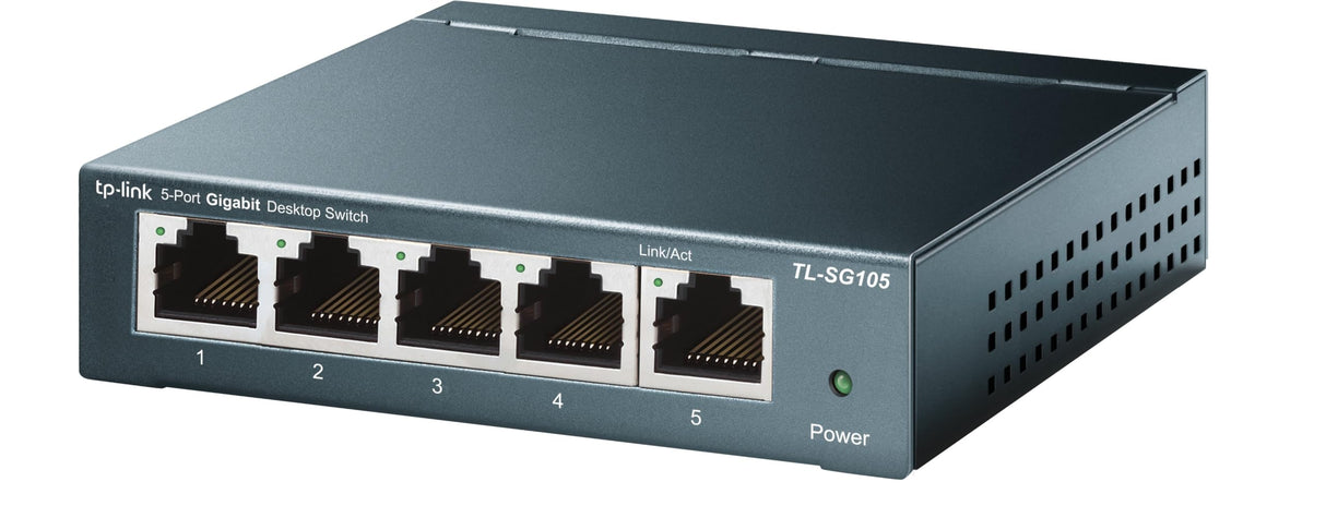 TP-Link TL-SG105 | 5-Port 10/100/1000Mbps Desktop Switch | Plug and Play, No Configuration