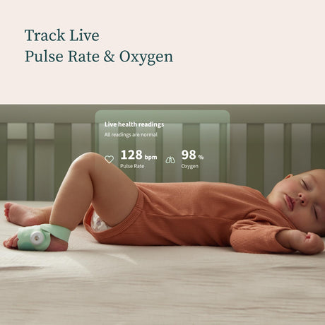 Owlet Dream Sock® - FDA-Cleared Smart Baby Monitor - Track Live Pulse (Heart) Rate, Oxygen in Infants - Receive Notifications - Mint