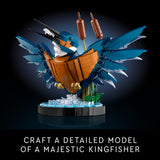 LEGO Icons Kingfisher Bird Model, Creative Set for Adults to Build and Display, Relaxing Project for Bird Enthusiasts, Ideal for Home and Office Décor, Great Gift for Mother's Day, 10331