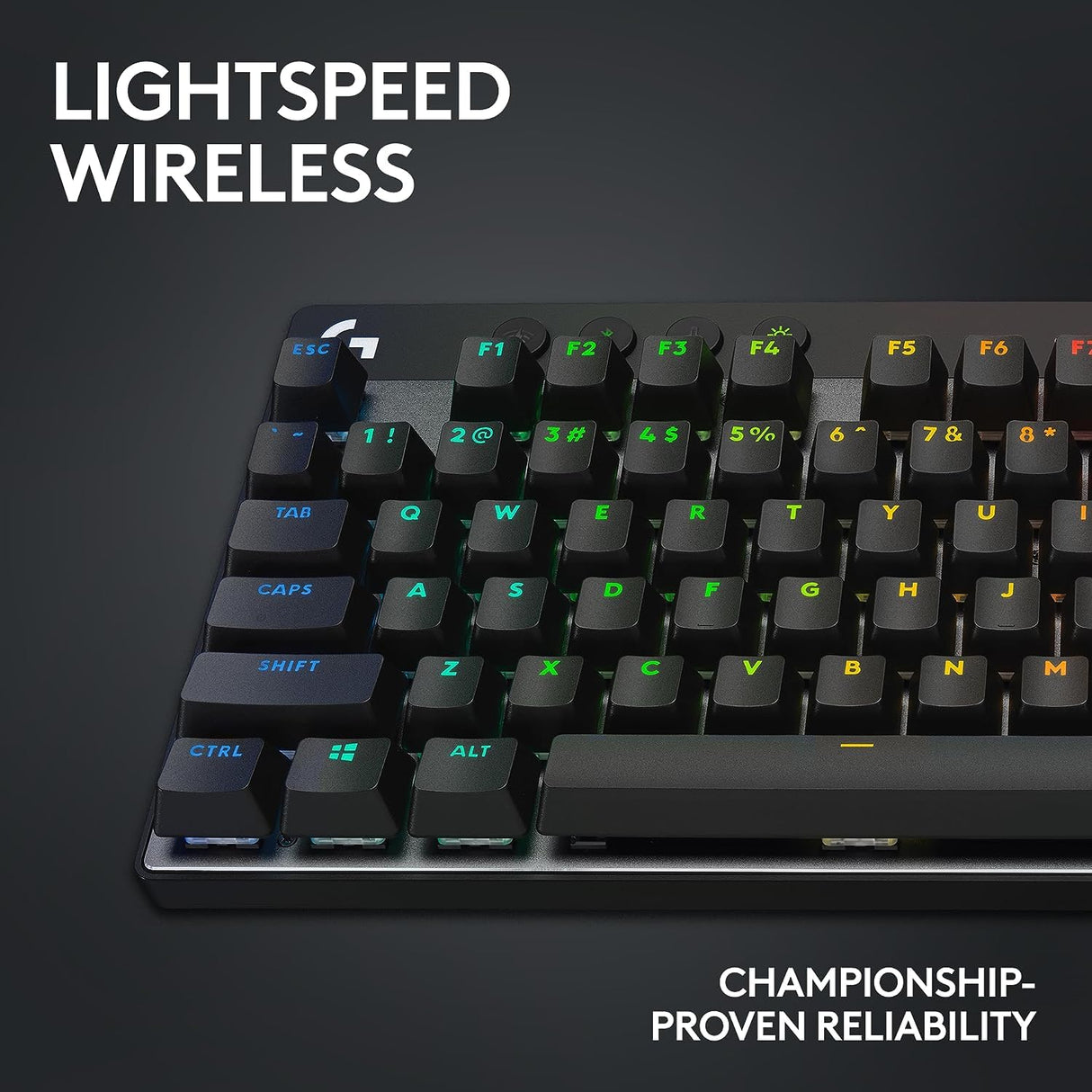 Logitech G PRO X TKL Lightspeed Wireless Gaming Keyboard, Ultra-Portable Tenkeyless Design, LIGHTSYNC RGB, PBT keycaps, Tactile Switches (GX Brown) - Black