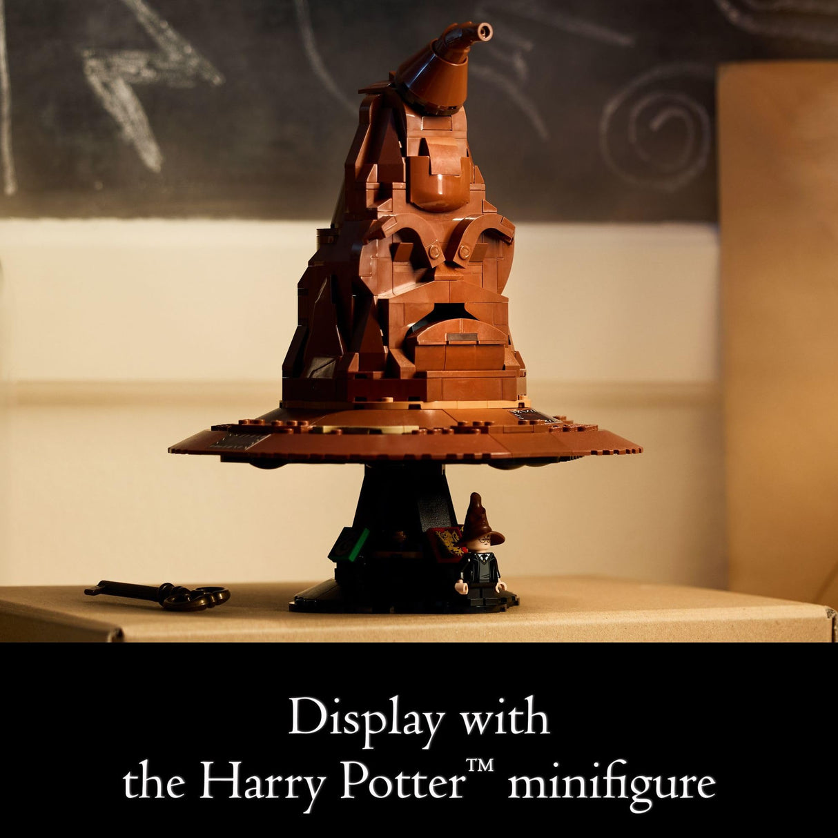 LEGO Harry Potter Talking Sorting Hat, Hogwarts Hat with 31 Randomized Sounds, Movie-Themed Build and Display Model, Fun Harry Potter Party Game or Gift Idea for Adult Fans, 76429