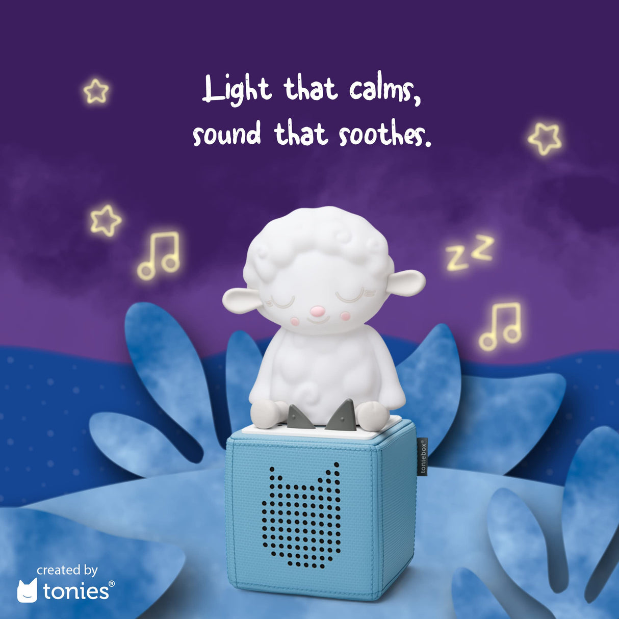 Tonies Sleepy Friends Night Light, Audio Play Figurine for Portable Speaker, Medium, White