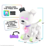 Dog-E Interactive Robot Dog with Colorful LED Lights, 200+ Sounds & Reactions, App Connected (Ages 6+)