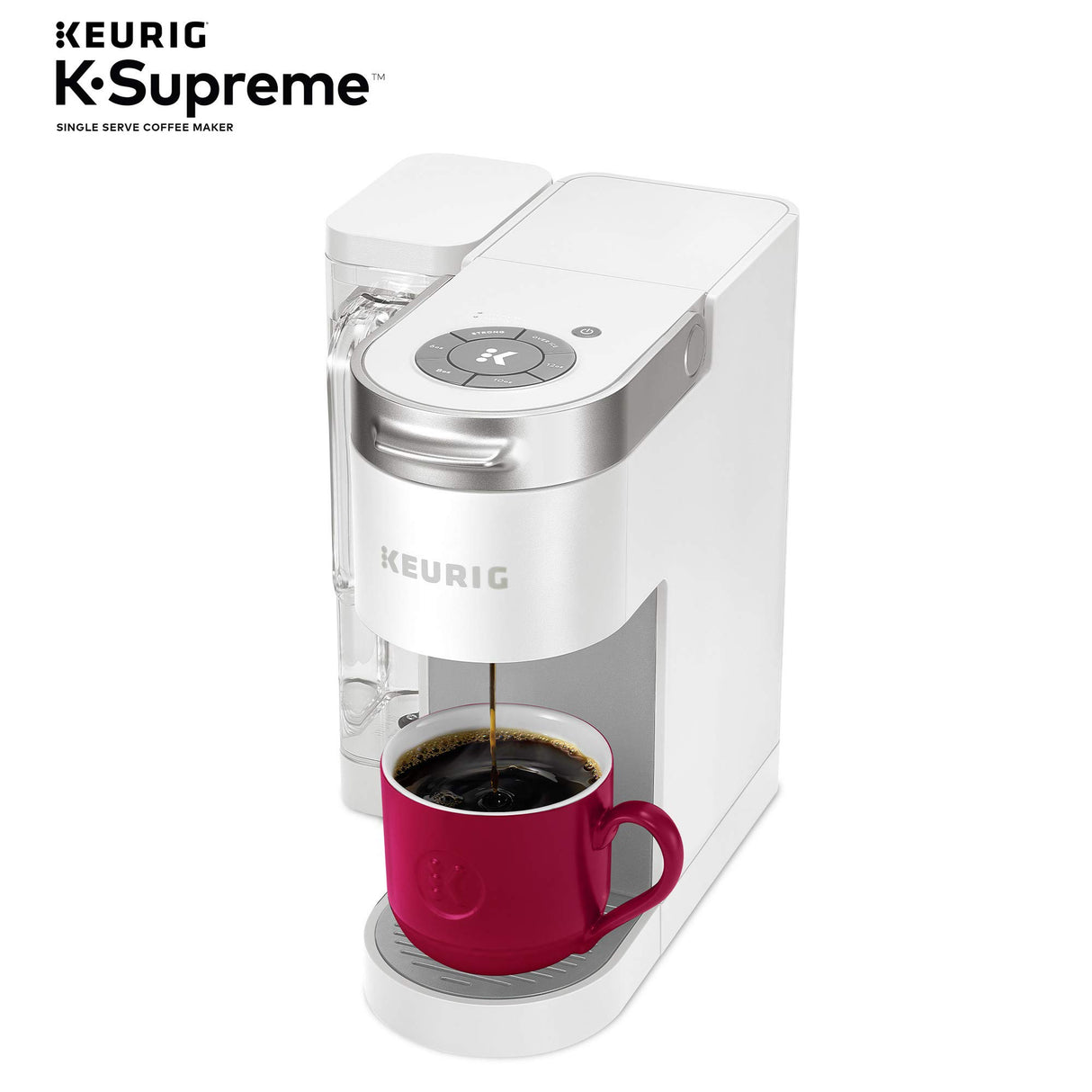 Keurig� K-Supreme Single Serve K-Cup Pod Coffee Maker, MultiStream Technology, White