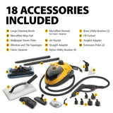 Wagner Spraytech 0282014 915e On-Demand Steam Cleaner & Wallpaper Removal, Multipurpose Power Steamer, 18 Attachments Included (Some Pieces Included in Storage Compartment) For Floor