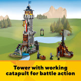 LEGO Creator 3in1 Medieval Castle Toy to Tower or Marketplace 31120, with Skeleton, Dragon Figure, 3 Minifigures and Catapult