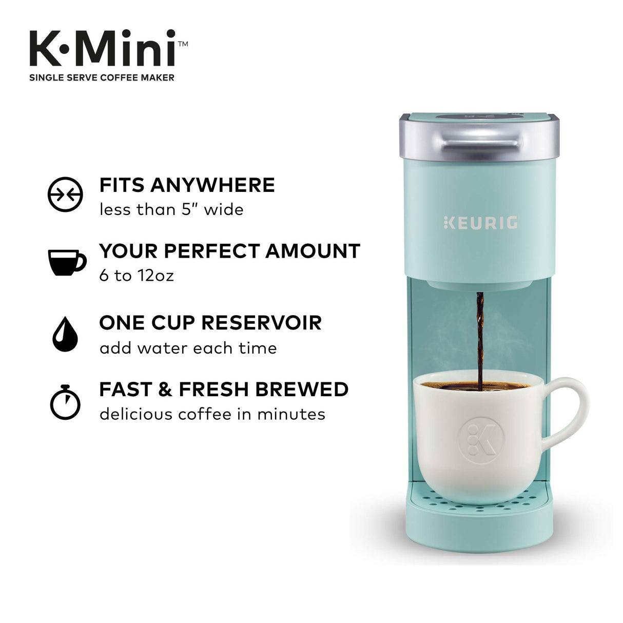 Keurig K-Mini Single Serve Coffee Maker, Oasis