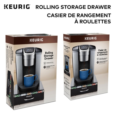 Keurig Under Brewer Storage Drawer, Coffee Pod Storage, Holds Upto 35 Keurig K-Cup Pods, Black