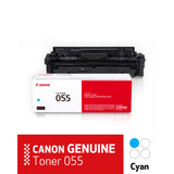 Canon Genuine Toner, Cartridge 055 Cyan (3015C001) 1 Pack Color imageCLASS MF741Cdw, MF743Cdw, MF745Cdw, MF746Cdw,LBP664Cdw Laser Printers