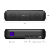 Roku Streambar SE | 2-in-1 TV Soundbar with Built-in 4K/HD/HDR Streaming, Premium Speakers, & Enhanced Speech Clarity for Crisp, Clear Dialogue - Quick Guided Simple Setup