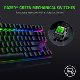 Razer BlackWidow V3 Tenkeyless TKL Mechanical Gaming Keyboard: Green Mechanical Switches - Tactile & Clicky - Chroma RGB Lighting - Compact Form Factor - Programmable Macros