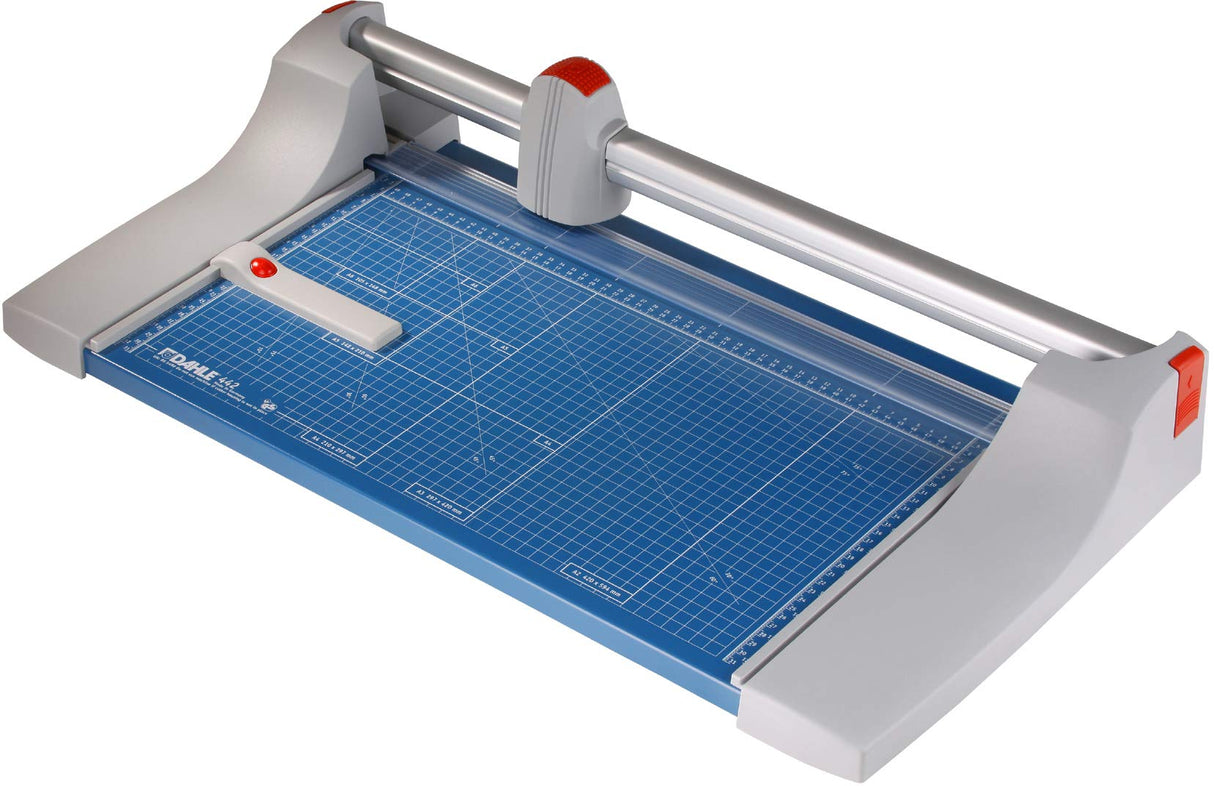 Dahle 00442-20420 Model 442 Premium Series Rolling Trimmer, 20" Cutting Length, Cuts Up to 30 Sheets of Paper at a Time, Blade is Encased in A Protective Housing, Easily Trims Standard Size Mat Board