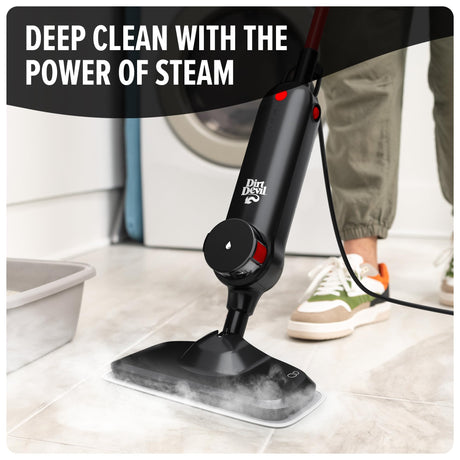 Dirt Devil Steam Mop, Cleaner For Sealed Hard Floors, WD20000, Black Medium