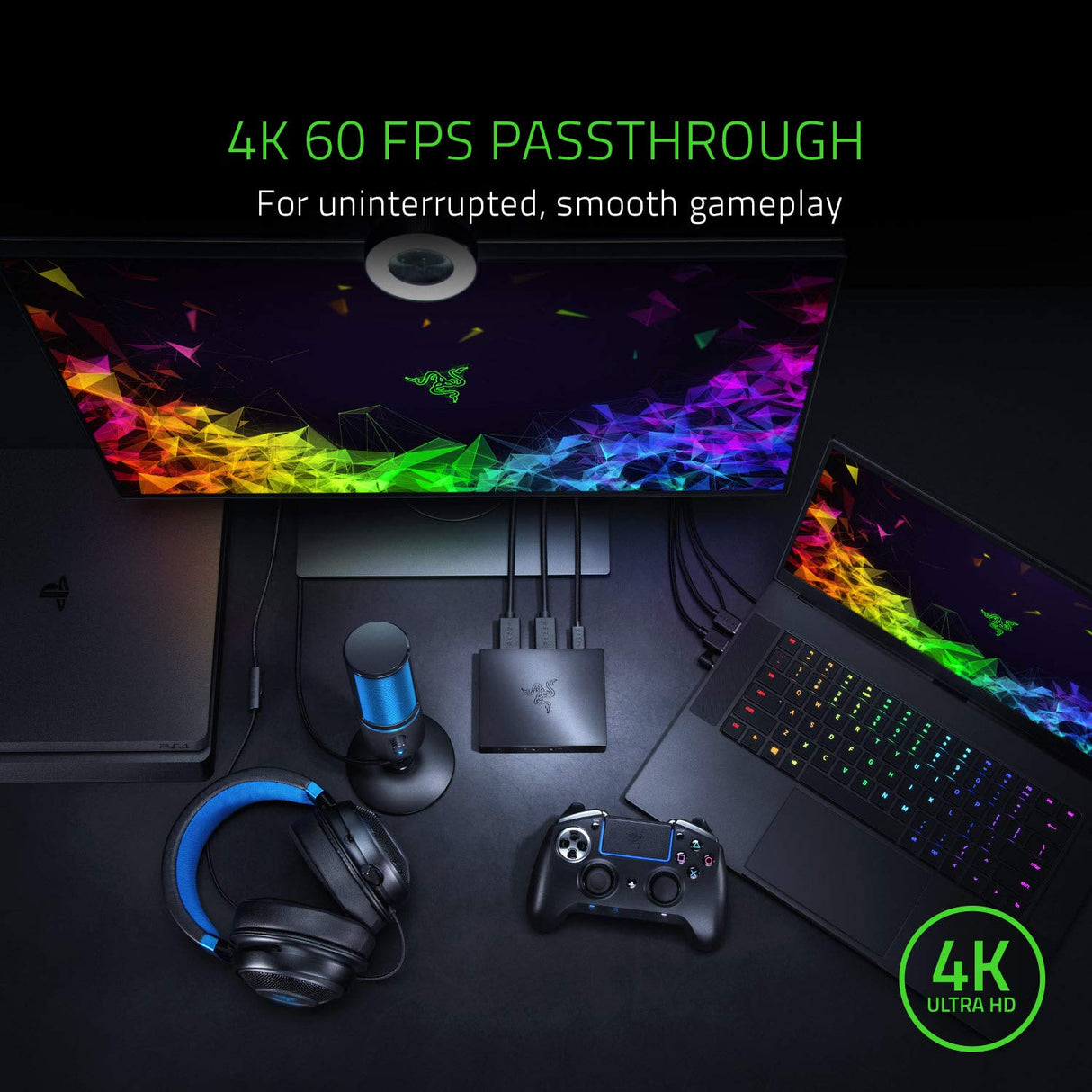 Razer Ripsaw HD Game Streaming Capture Card: 4K Passthrough - 1080P FHD 60 FPS Recording - Compatible W/ PC, PS4, Xbox One, Nintendo Switch