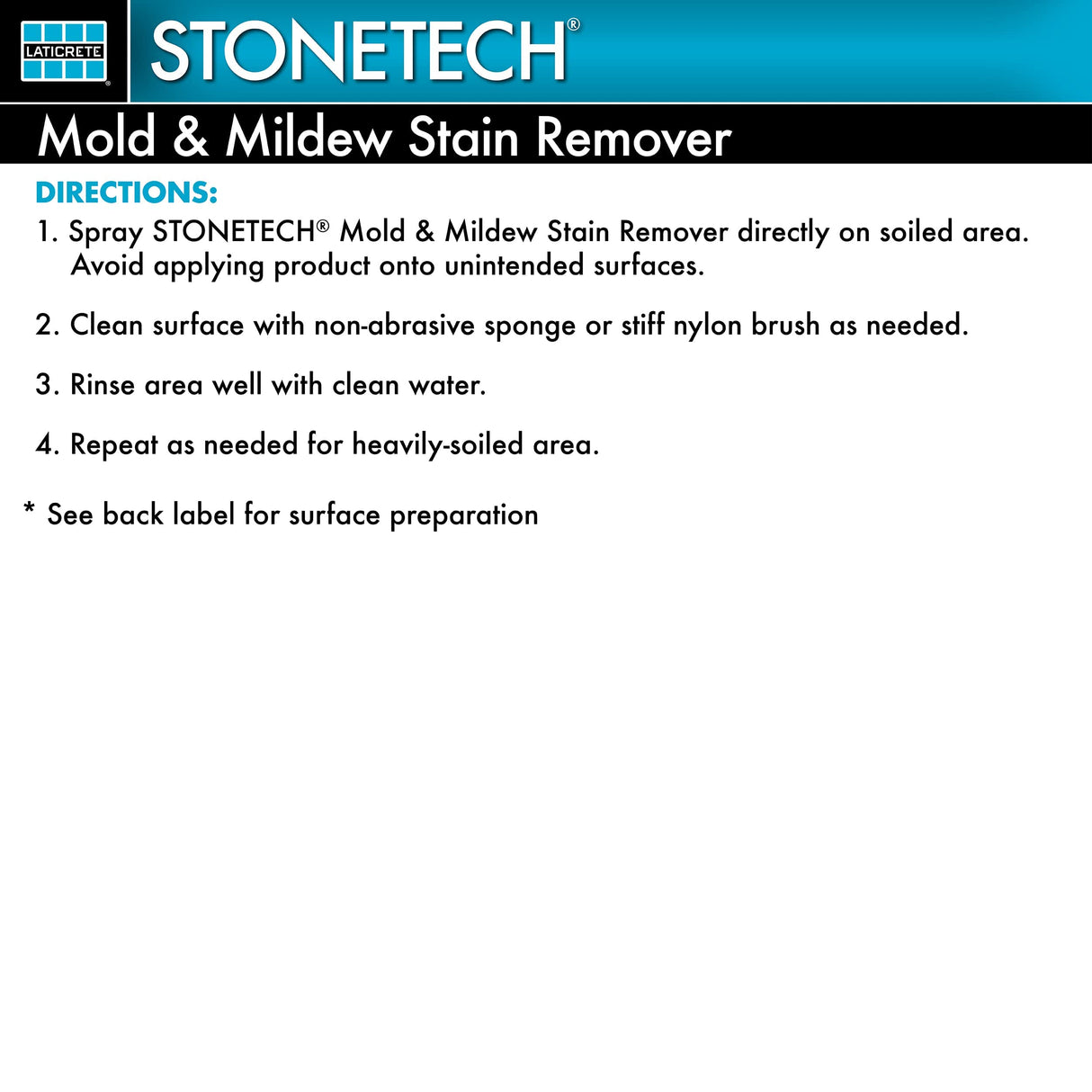 Stonetech Mold & Mildew Stain Remover for Natural Stone, Tile, Masonry & Grout