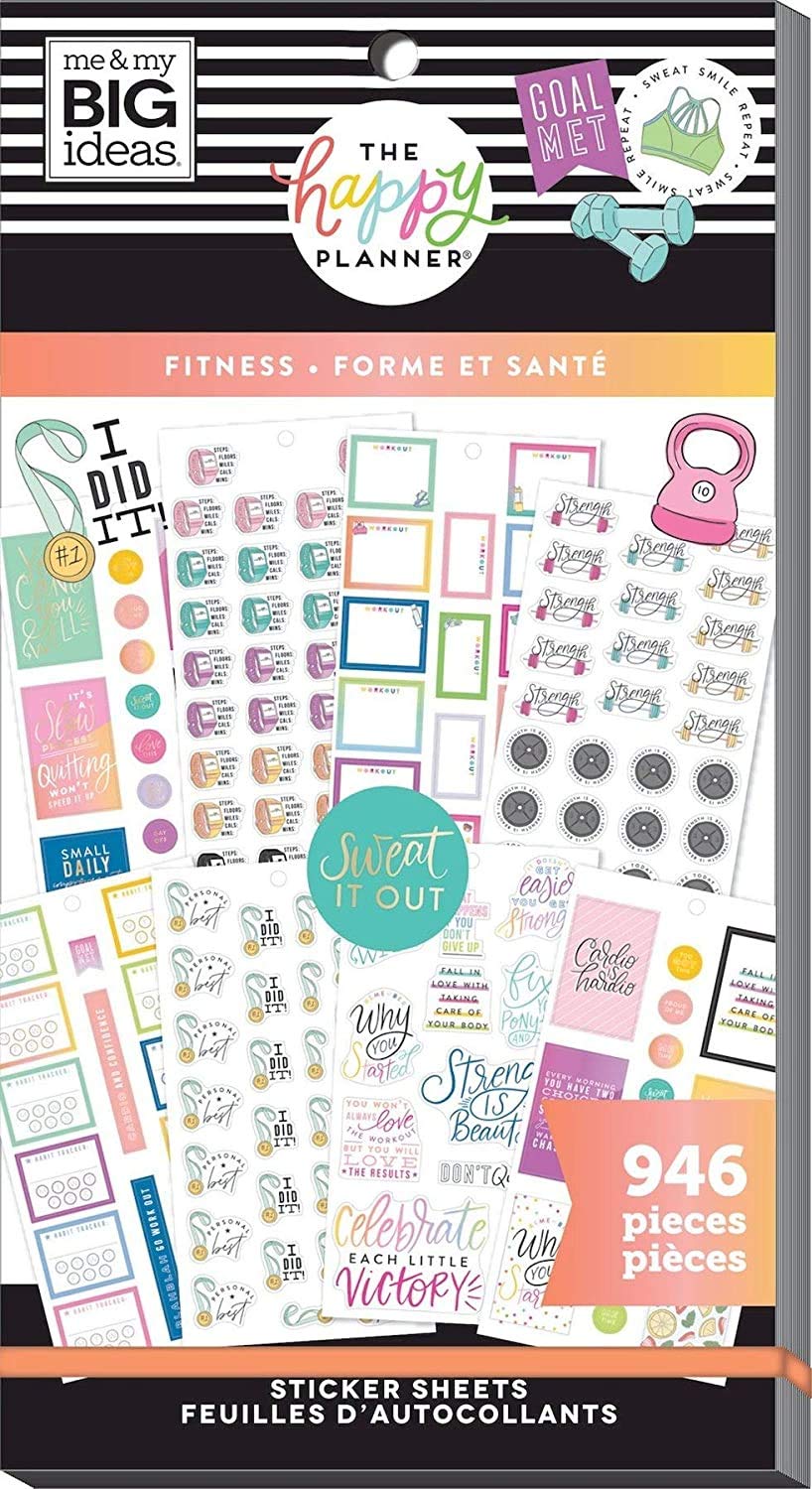 Happy Planner Sticker Value Pack-Fitness Workout, 946/Pkg