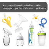 Baby Brezza Baby Bottle Sterilizer and Dryer Machine Electric Steam Sterilization  - Pacifiers, Glass, Plastic, and Newborn Feeding Bottles