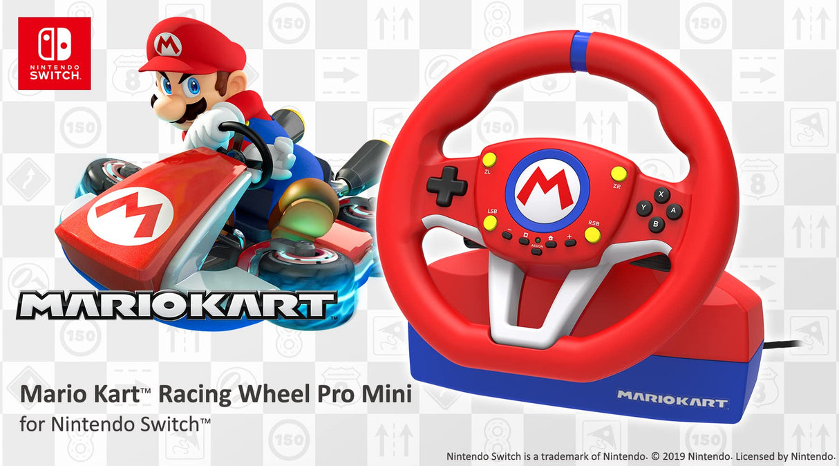 HORI Nintendo Switch Mario Kart Racing Wheel - Red/ Blue Edition