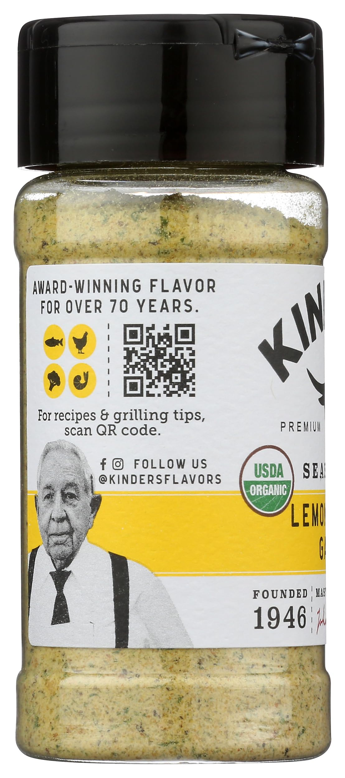 KINDERS Organic Lemon Butter Garlic Seasoning, 3.3 OZ