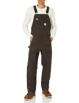 Carhartt Men'sRelaxed Fit Duck Bib Overall Dark Brown,L30-W52