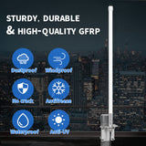 Waterproof 8dBi Long Range Cellular Ultra Distance LoRa Gateway Antenna Omni-Directional Glass Fiber LoRaWan 915MHz Antenna with 5M/16.4FT Cable for Helium RAK Hotspot HNT Finestra Miner Mining