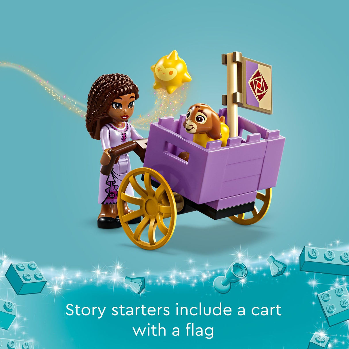 LEGO Disney Wish: Asha in The City of Rosas 43223 Building Toy Set, A Buildable Model from The Disney Movie to Inspire Adventures and Creative Play, A Fun Gift for Kids and Fans Ages 6 and up