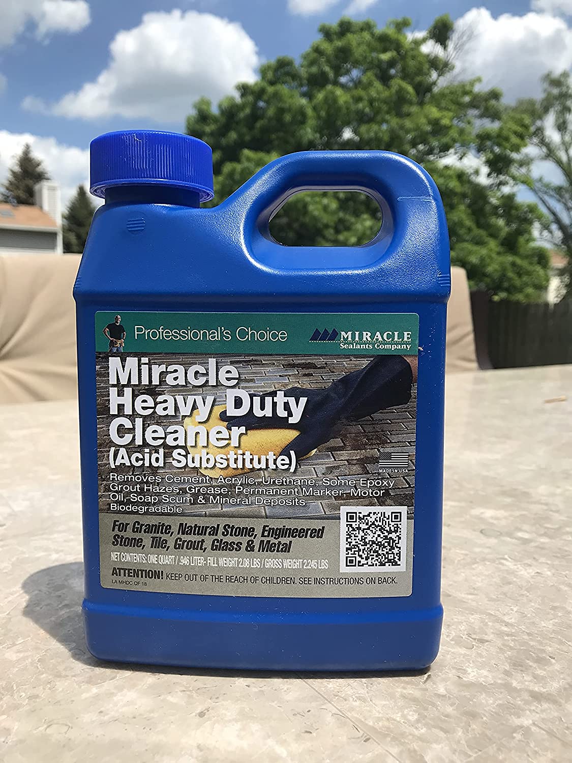 Miracle Sealants MHDCQT6 Heavy Duty Acid Substitute Cleaner, Quart 32 oz