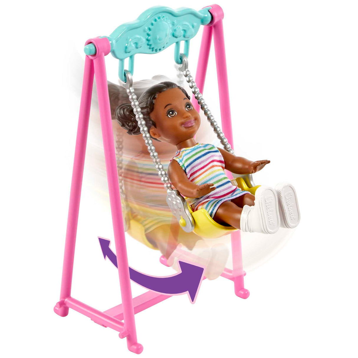 Barbie Skipper Babysitters Inc Playset with Skipper Doll, Toddler Small Doll, Working Bounce House, Swing & Accessories