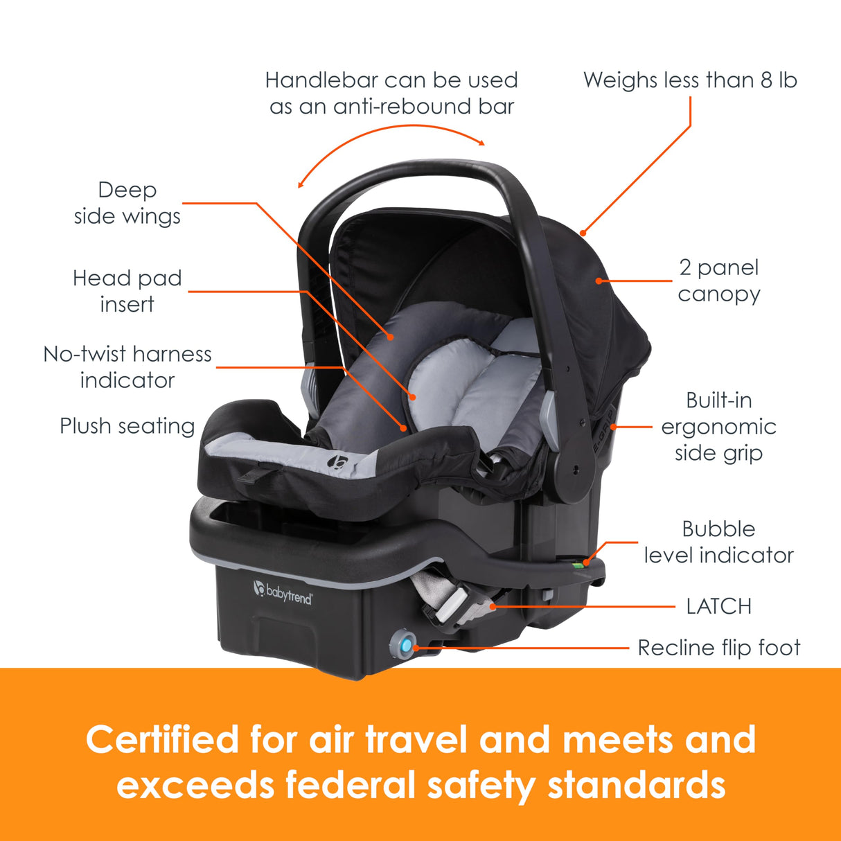 Baby Trend Morph Single to Double Modular Travel System | Dash Black