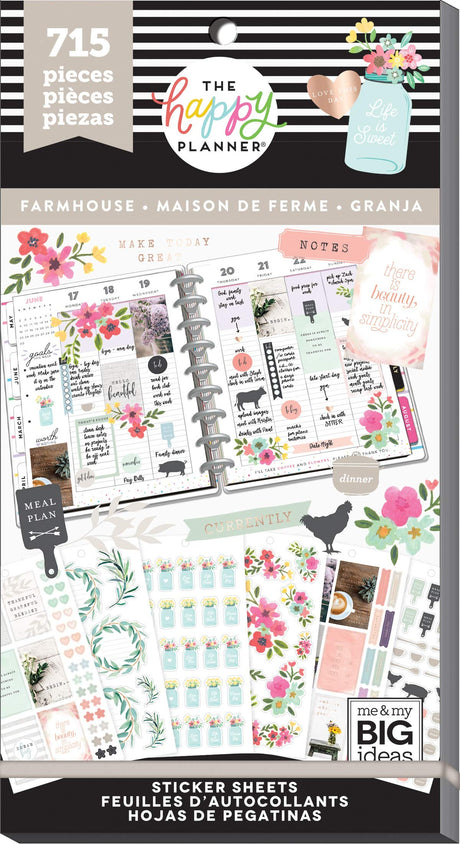 Happy Planner Sticker Value Pack-Farmhouse, 1486/Pkg