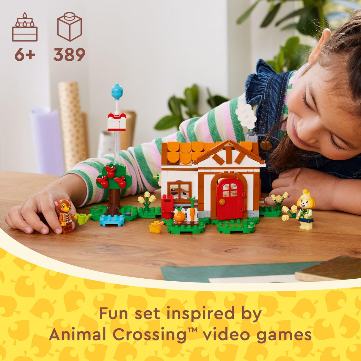 LEGO Animal Crossing Isabelle’s House Visit, Buildable Creative Toy for Kids, Includes Fauna and more Animal Crossing Toy Figures, Video Game Toy, Birthday Gift for Girls and Boys Ages 6 and Up, 77049