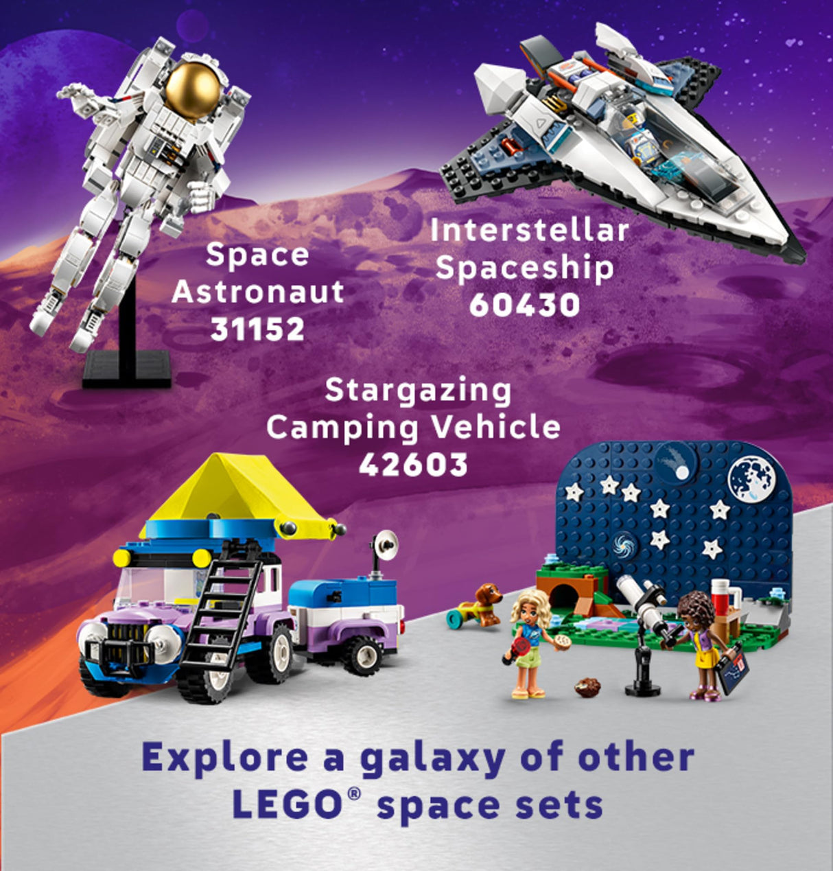 LEGO Friends Stargazing Camping Vehicle Adventure Toy, Includes 2 Mini-Dolls, Camping Trailer, Telescope Toy, and a Dog Figure, Science Toy Gift Idea for Girls, Boys and Kids Ages 7 and Up, 42603