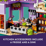 LEGO Friends Heartlake City Community Kitchen 41747 Pretend Building Toy Set, Creative Fun for Boys and Girls Ages 8+, with 3 Mini-Dolls, 1 Micro-Doll, a Pet Cat and Lots of Kitchen Accessories