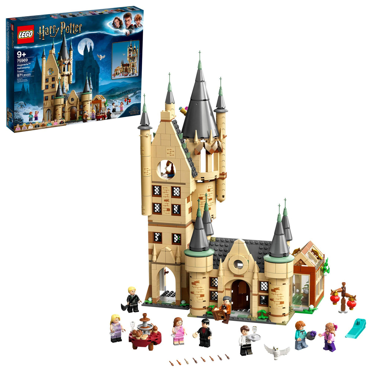 LEGO Harry Potter Hogwarts Astronomy Tower 75969, Castle Toy Playset with 8 Character Minifigures Including Harry Potter and Draco Malfoy, Wizarding World, Birthday Gifts for Kids, Girls & Boys