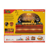 SUPER MARIO Nintendo Super Mario Deluxe Bowser Battle Playset with Lights and Sounds, 2.5 Inch Bowser Action Figure Included