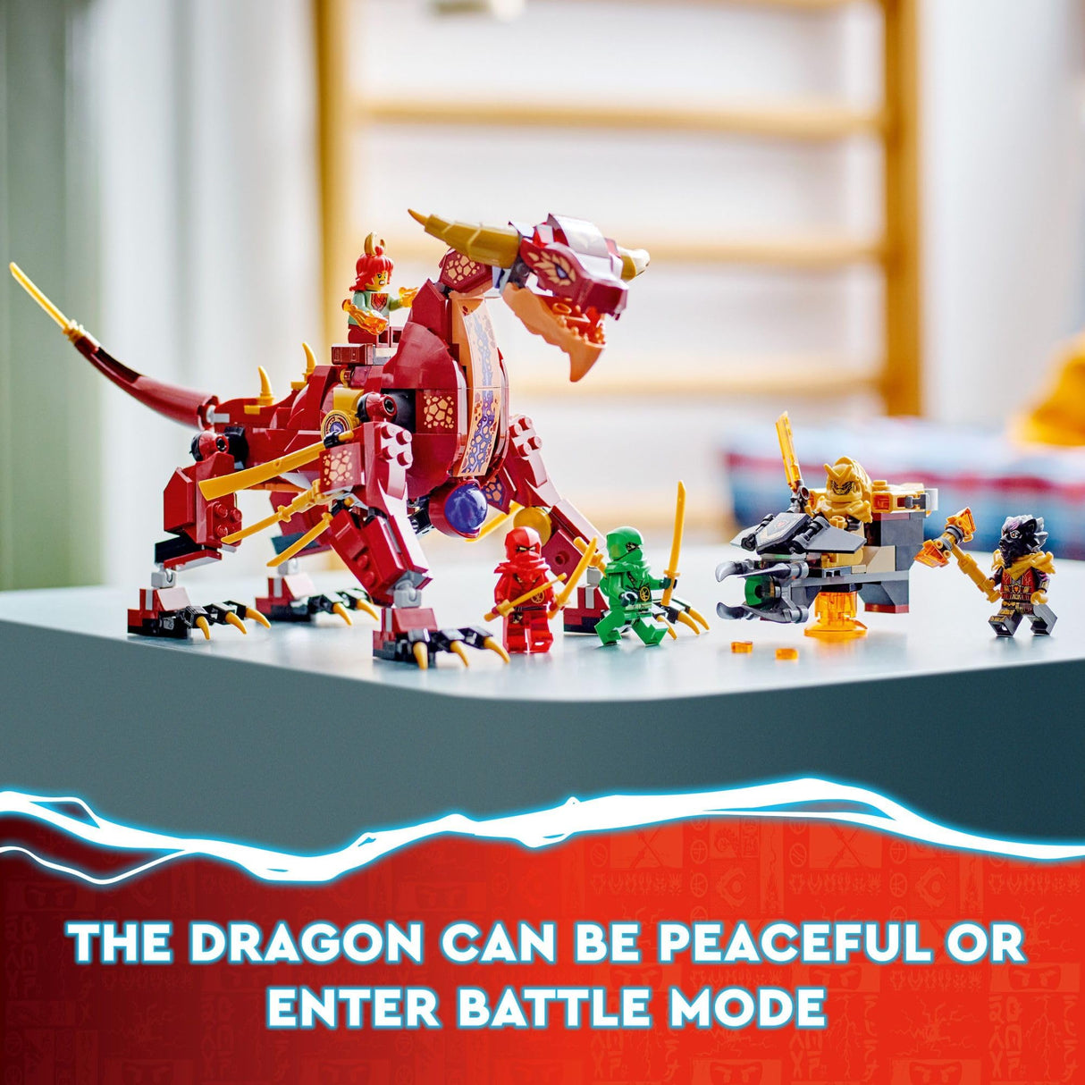 LEGO NINJAGO Heatwave Transforming Lava Dragon 71793 Building Toy Set, Features a Ninja Dragon, a Hovercraft Vehicle and 5 Minifigures, Lava Dragon Toy for Kids Ages 8+ Who Love Ninja Adventures