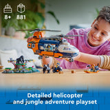 LEGO City Jungle Explorer Helicopter at Base Camp Building Toy, Comes with 5 Minifigures and 3 Gorilla Toy Figures, Adventure Playset for Kids Ages 8 and Up, Birthday Gift for Kids, 60437