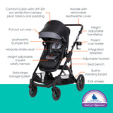 Baby Trend Morph Single to Double Modular Travel System | Dash Black