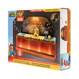 SUPER MARIO Nintendo Super Mario Deluxe Bowser Battle Playset with Lights and Sounds, 2.5 Inch Bowser Action Figure Included