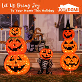 2.5' Halloween Decoration Outdoor Pumpkin w/ Skull Body | 60 LED's | Brand New