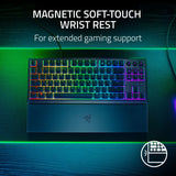 Razer Ornata V3 TKL Gaming Keyboard: Low-Profile Keys - Mecha-Membrane Switches - UV-Coated Keycaps - Backlit Media Keys - 8-Zone RGB Lighting - Spill-Resistant - Magnetic Wrist Wrest - Classic Black