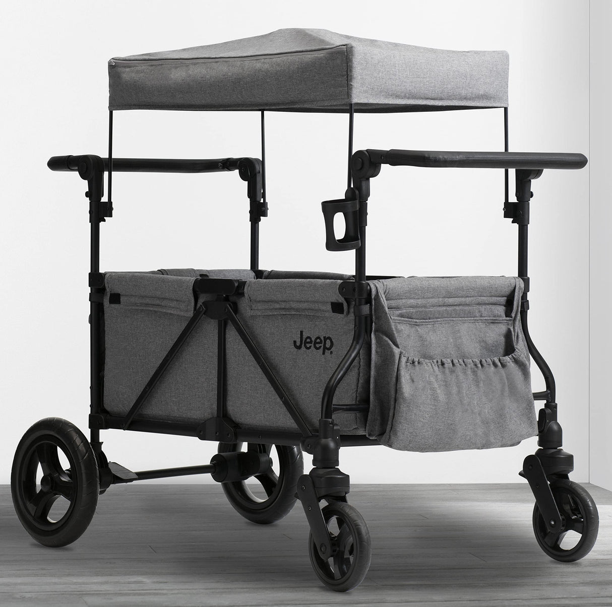 Jeep Wrangler Stroller Wagon with Included Car Seat Adapter - Gray