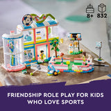 LEGO Friends Sports Center 41744 Building Toy Set, Fun for Boys and Girls Ages 8 and up, Includes Football, Basketball and Tennis Games, A Fun Gift for Kids Who Love Sports and Pretend Play