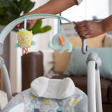 Ingenuity Swing 'n Go Portable 5-Speed Baby Swing Infant Seat with Music - Hugs & Hoots (Unisex)