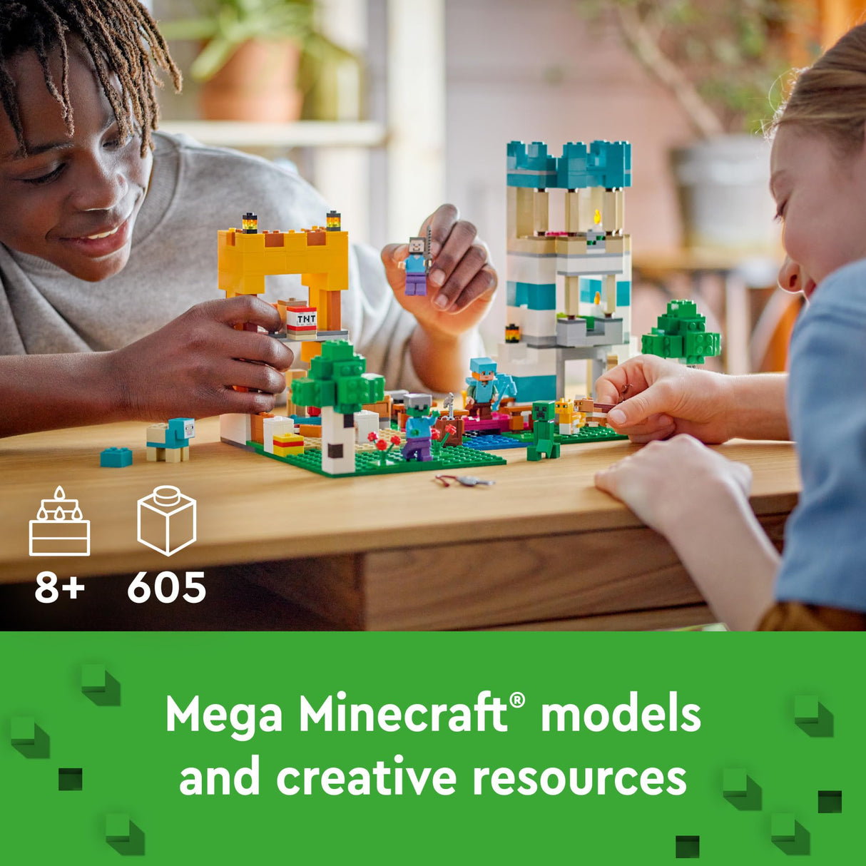 LEGO Minecraft The Crafting Box 4.0 21249 Building Toy Set, Custom-Build Playset Featuring Classic Bricks, Figures and Game Accessories, Model Guides Spark Creativity for 8 Year Old Kids